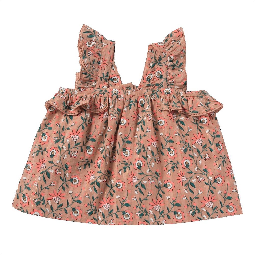 Dahlia Top, Coral Pink